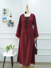 CHERRY FLAME - MODEST A-LINE DEEP MAROON FLOWY SKIRT